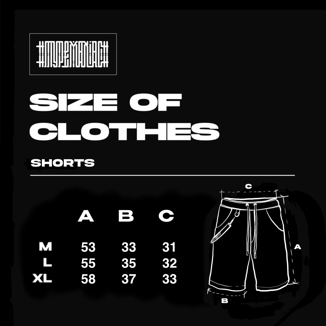 Black Oversized Shorts "Artist on Tour"