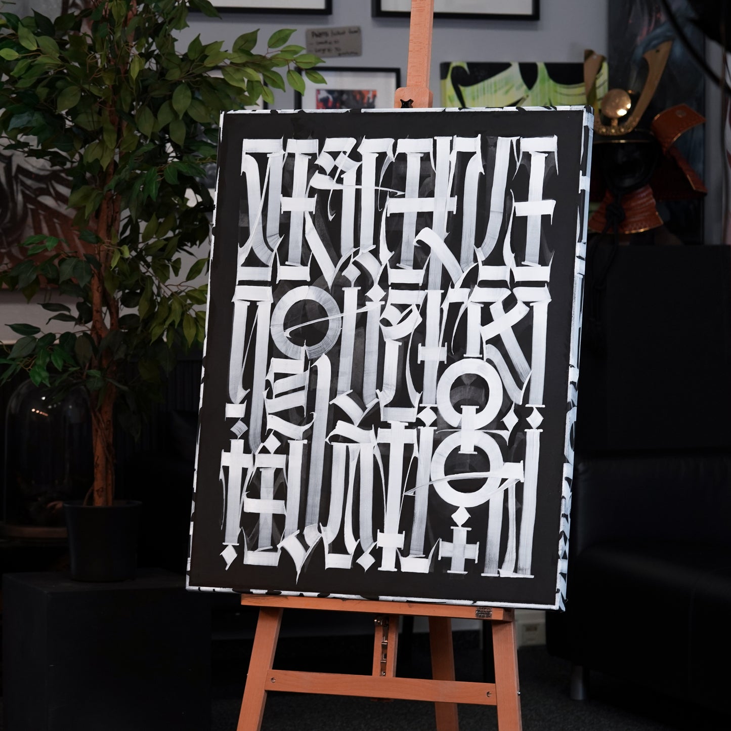 Acrylic canvas “Discipline over motivation” 80*100cm