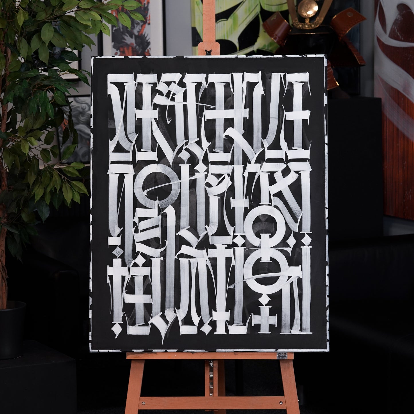 Acrylic canvas “Discipline over motivation” 80*100cm
