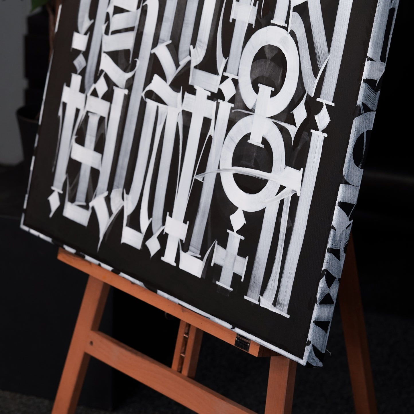 Acrylic canvas “Discipline over motivation” 80*100cm