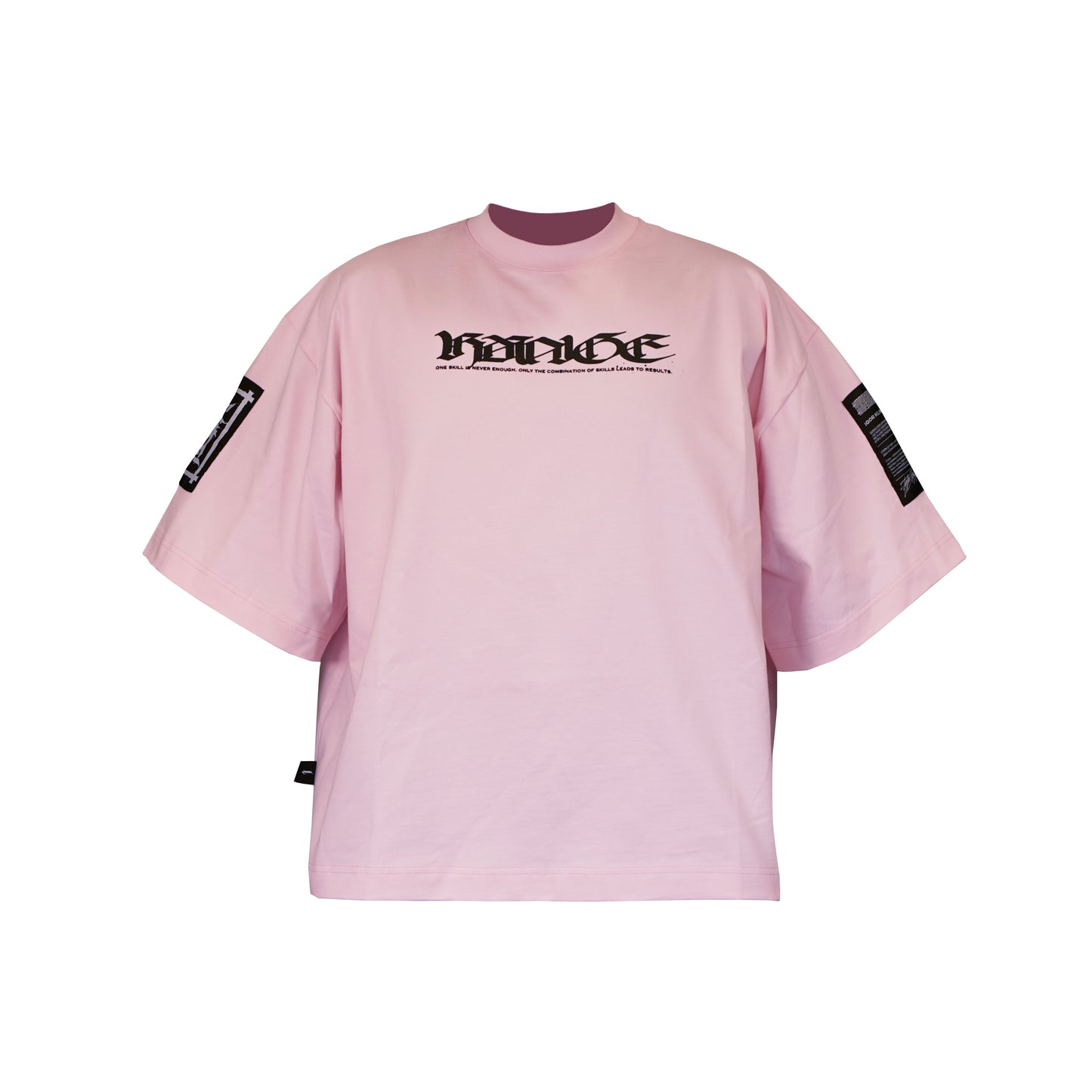 Oversize crop t-shirt "RANGE" rose