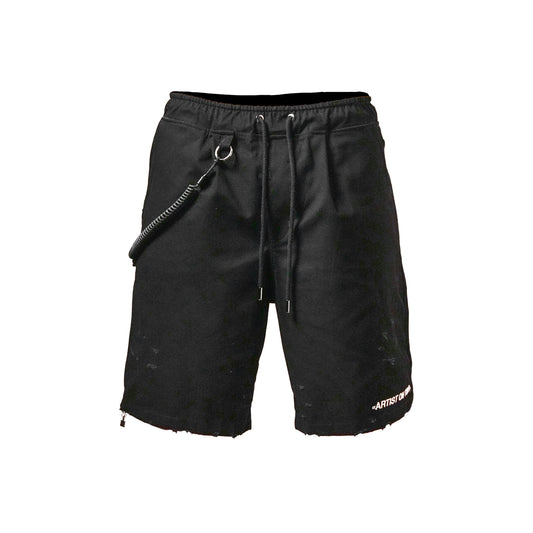 Black Oversized Shorts "Artist on Tour"